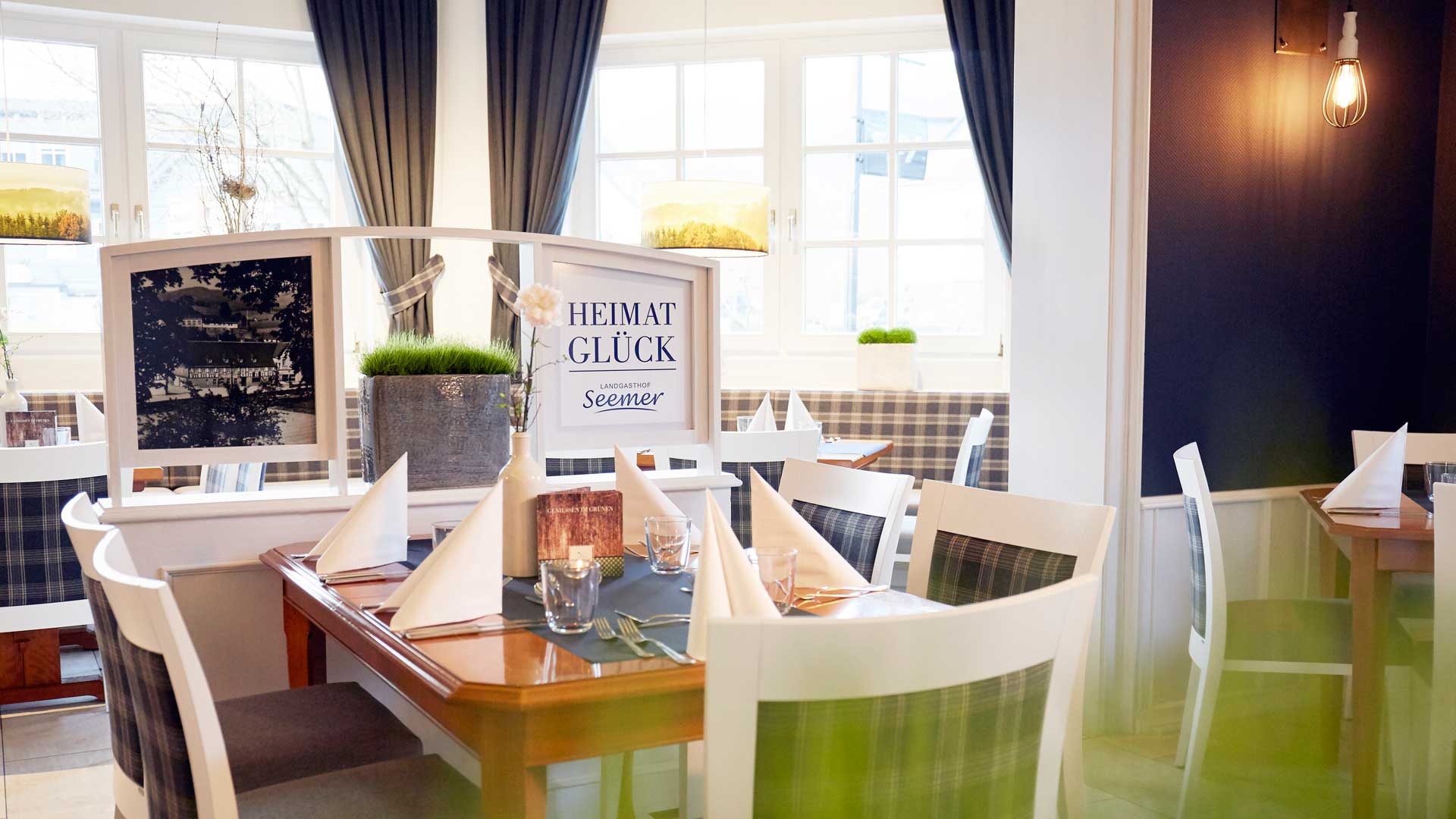 HeimatGlück und Wohlbefinden im Restaurant